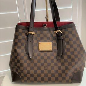 💜💜SOLD❤️❤️ Louis Vuitton Damier Ebene Hampstead MM Shoulder Tote Bag N51204